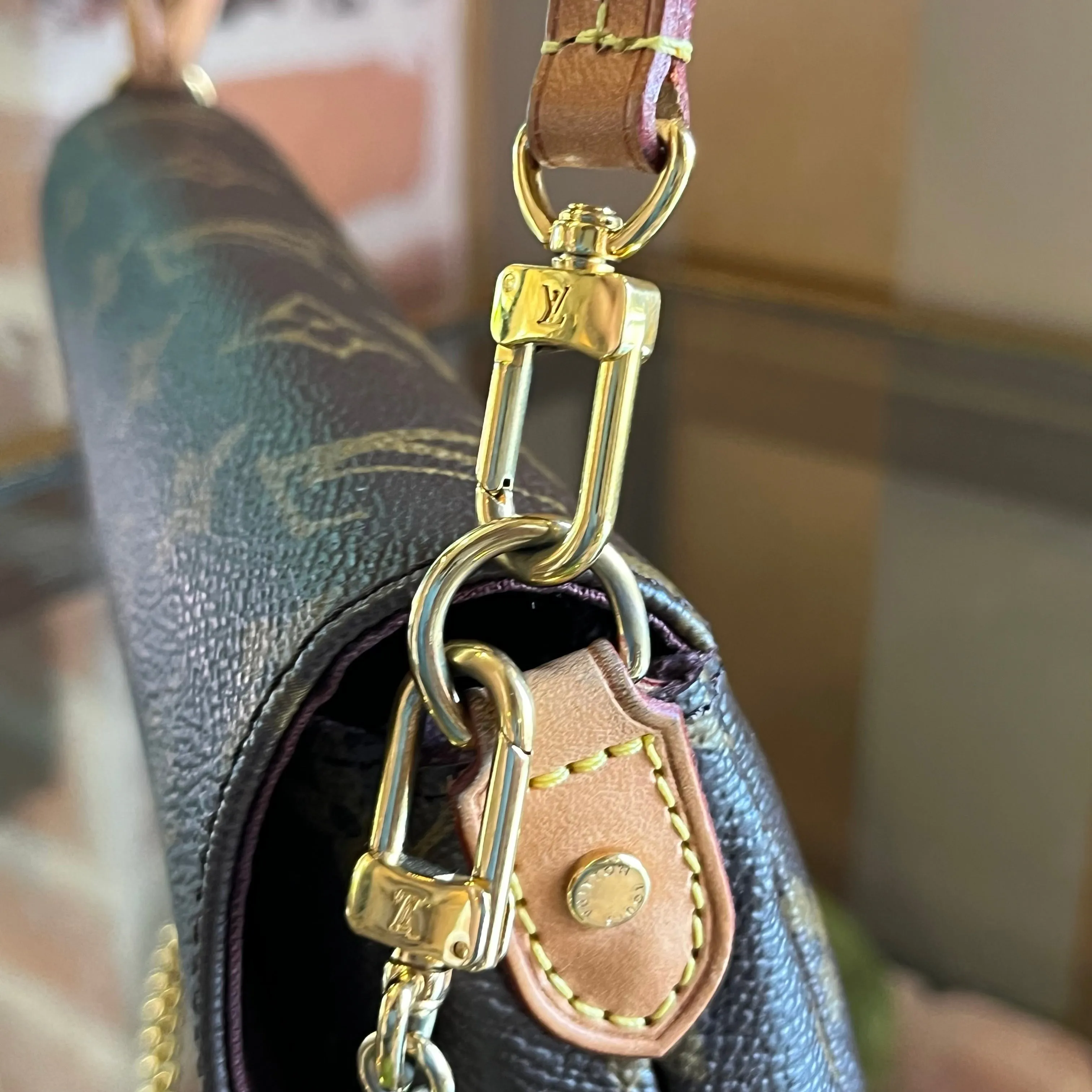 LOUIS VUITTON Favorite PM Brown Monogram Canvas Crossbody Bag