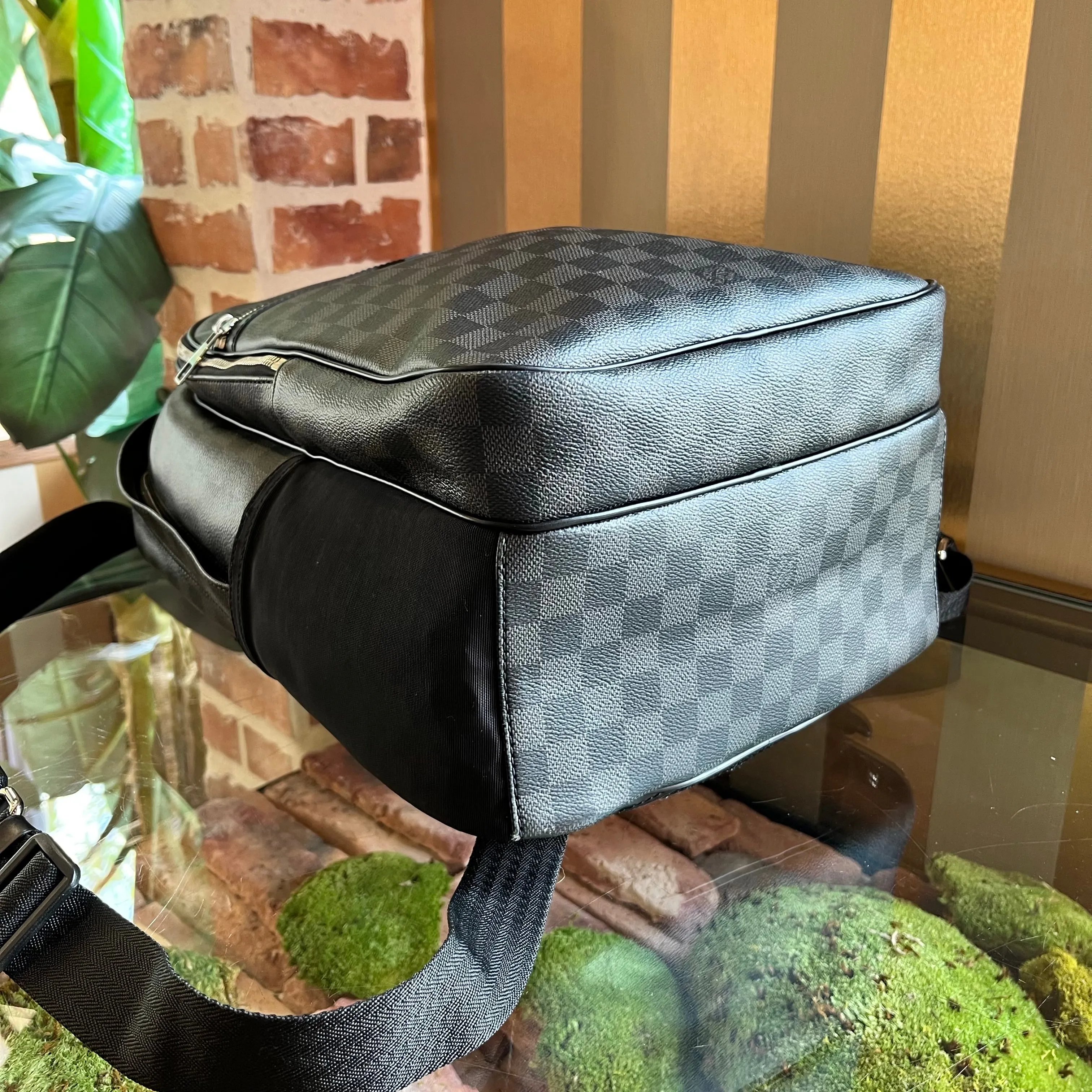 LOUIS VUITTON Michael Damier Graphite Canvas Backpack