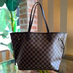 LOUIS VUITTON Neverfull MM Damier Ebene Canvas Tote Bag
