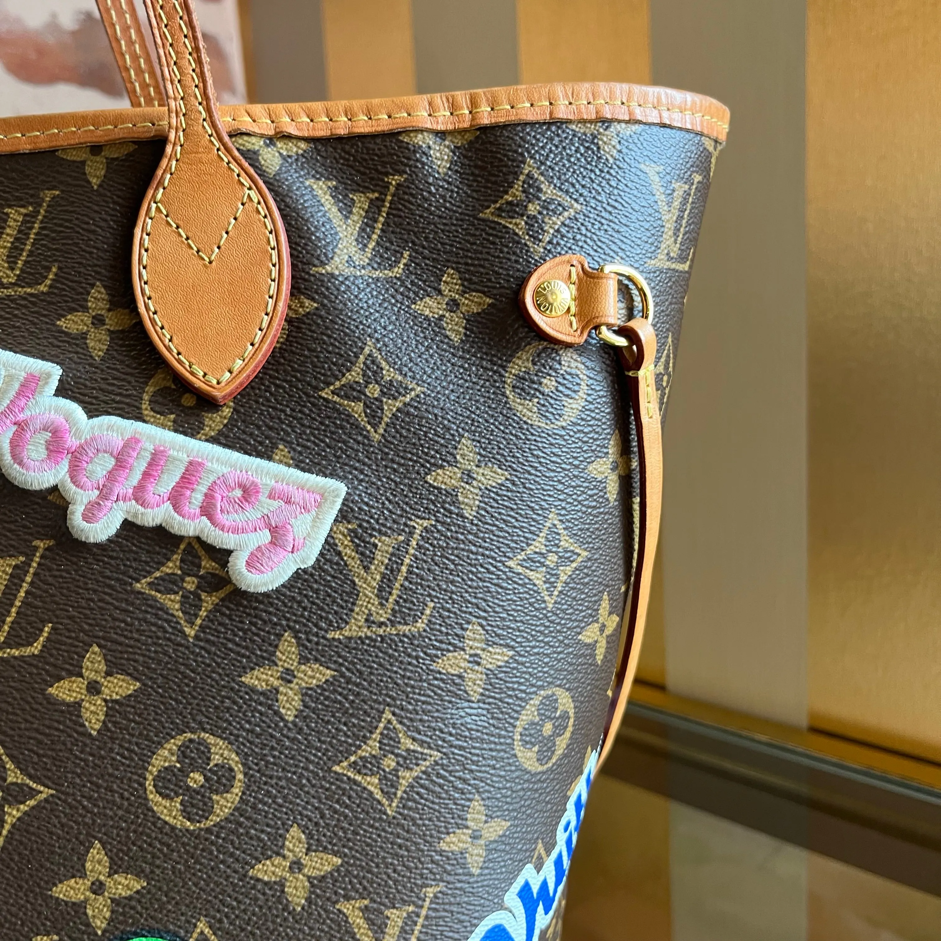 LOUIS VUITTON Neverfull MM Limited Edition Monogram Patches Tote