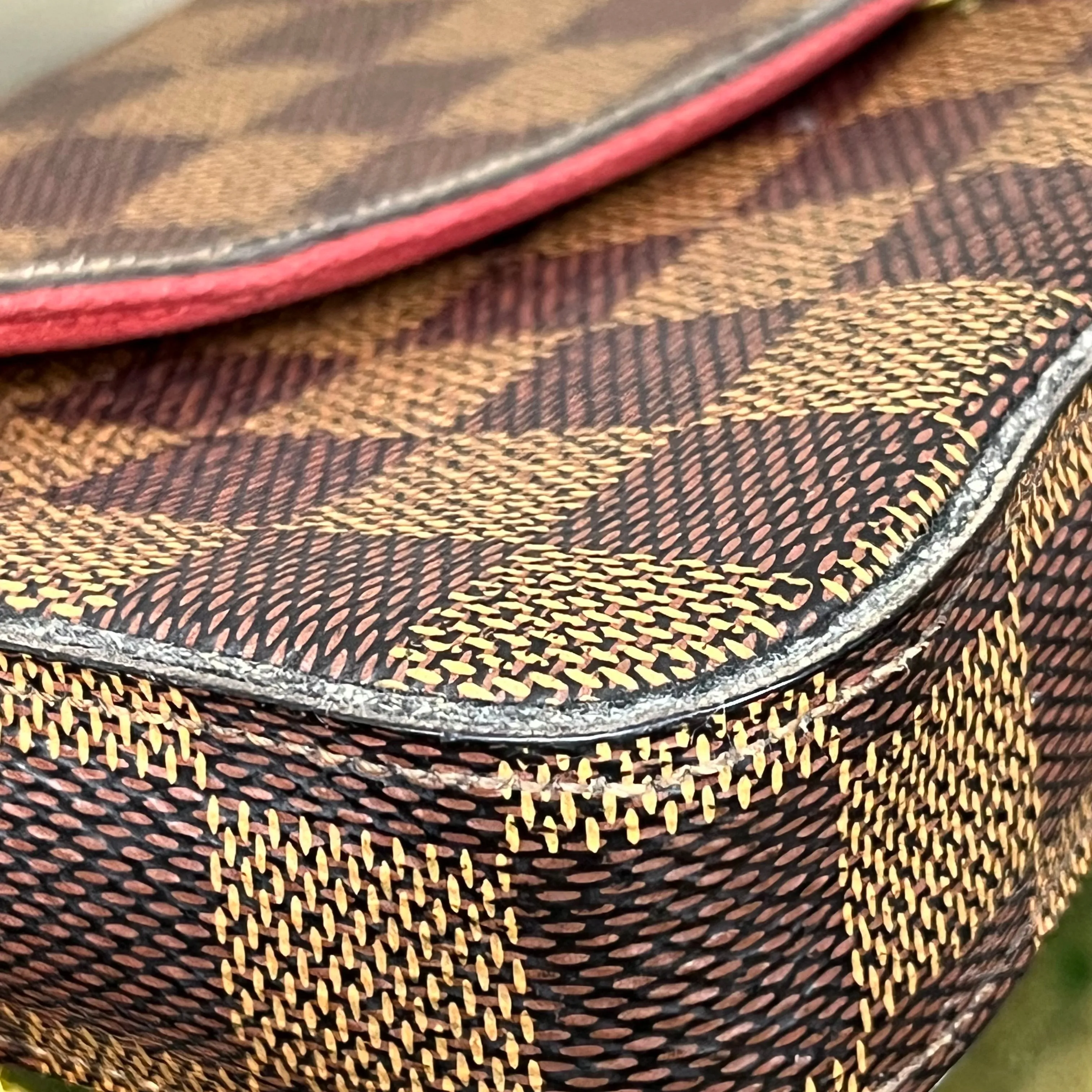 LOUIS VUITTON Pochette Felicie Brown Damier Ebene Canvas Crossbody Bag