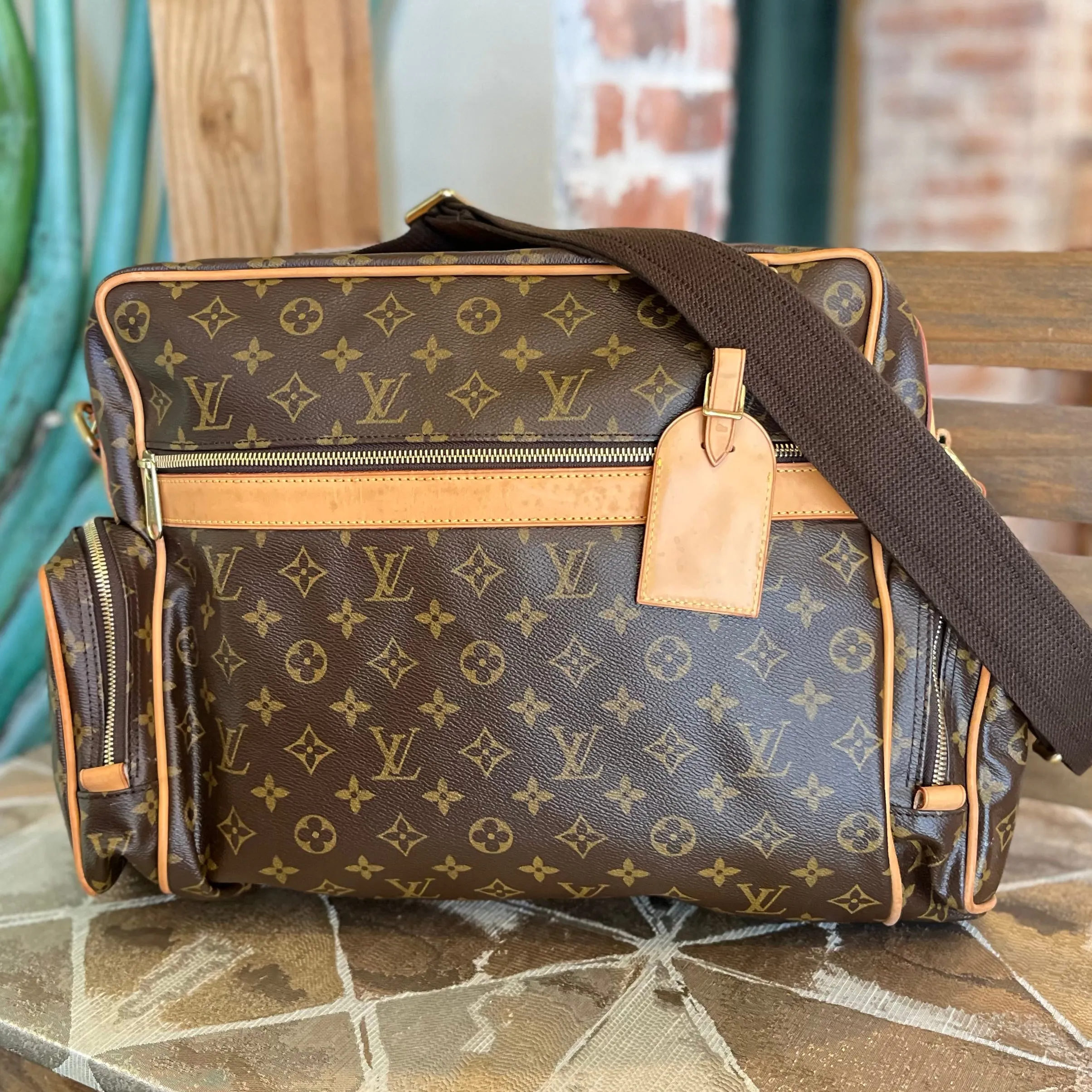 LOUIS VUITTON Sac Squash Monogram Canvas Crossbody Bag