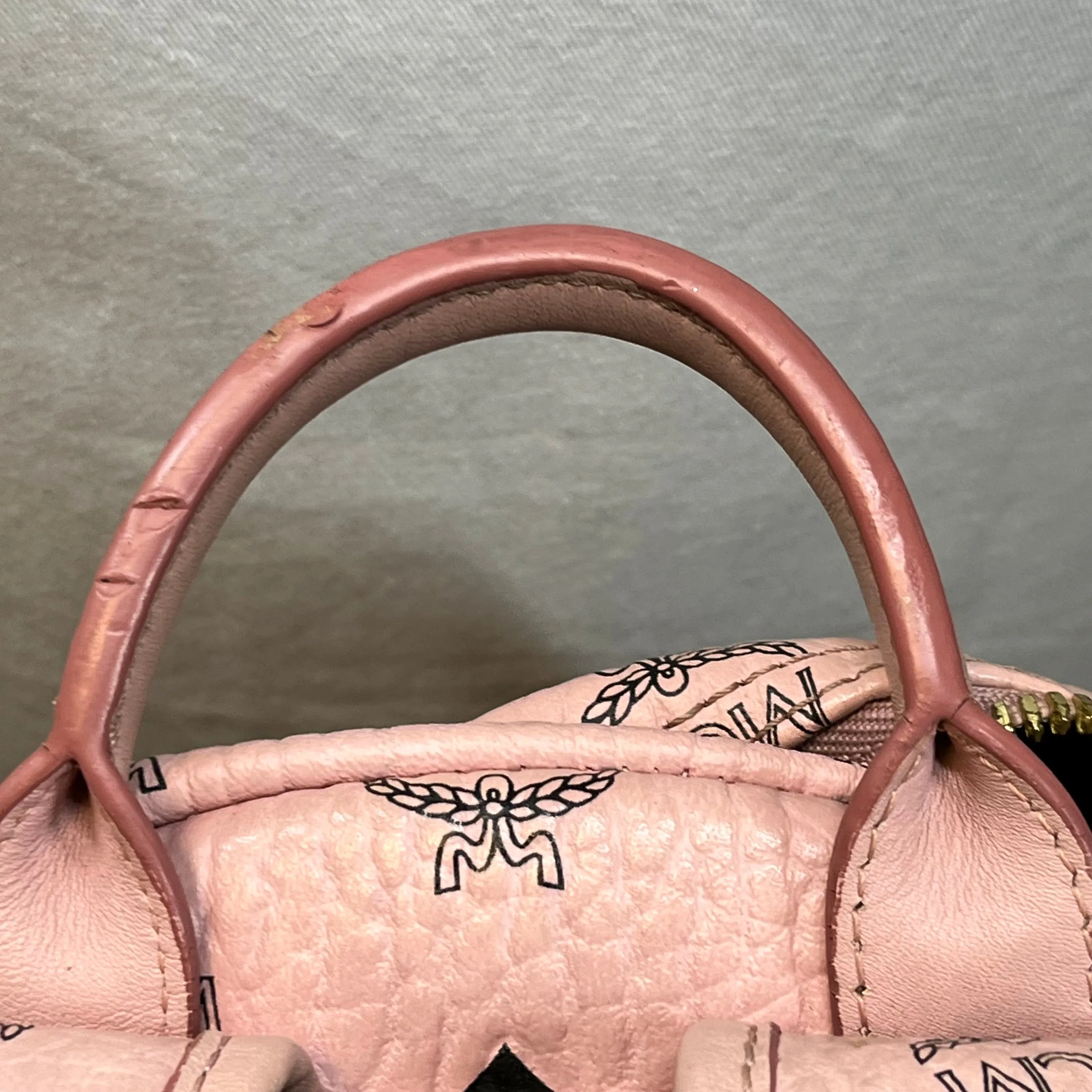MCM Stark Small Visetos Monogram Canvas Backpack