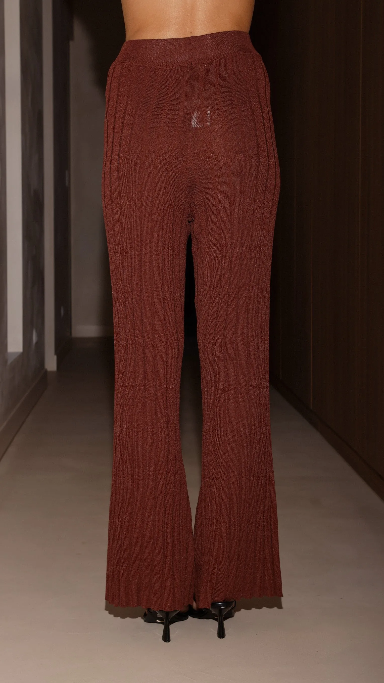 Megan Knit Pants - Chocolate