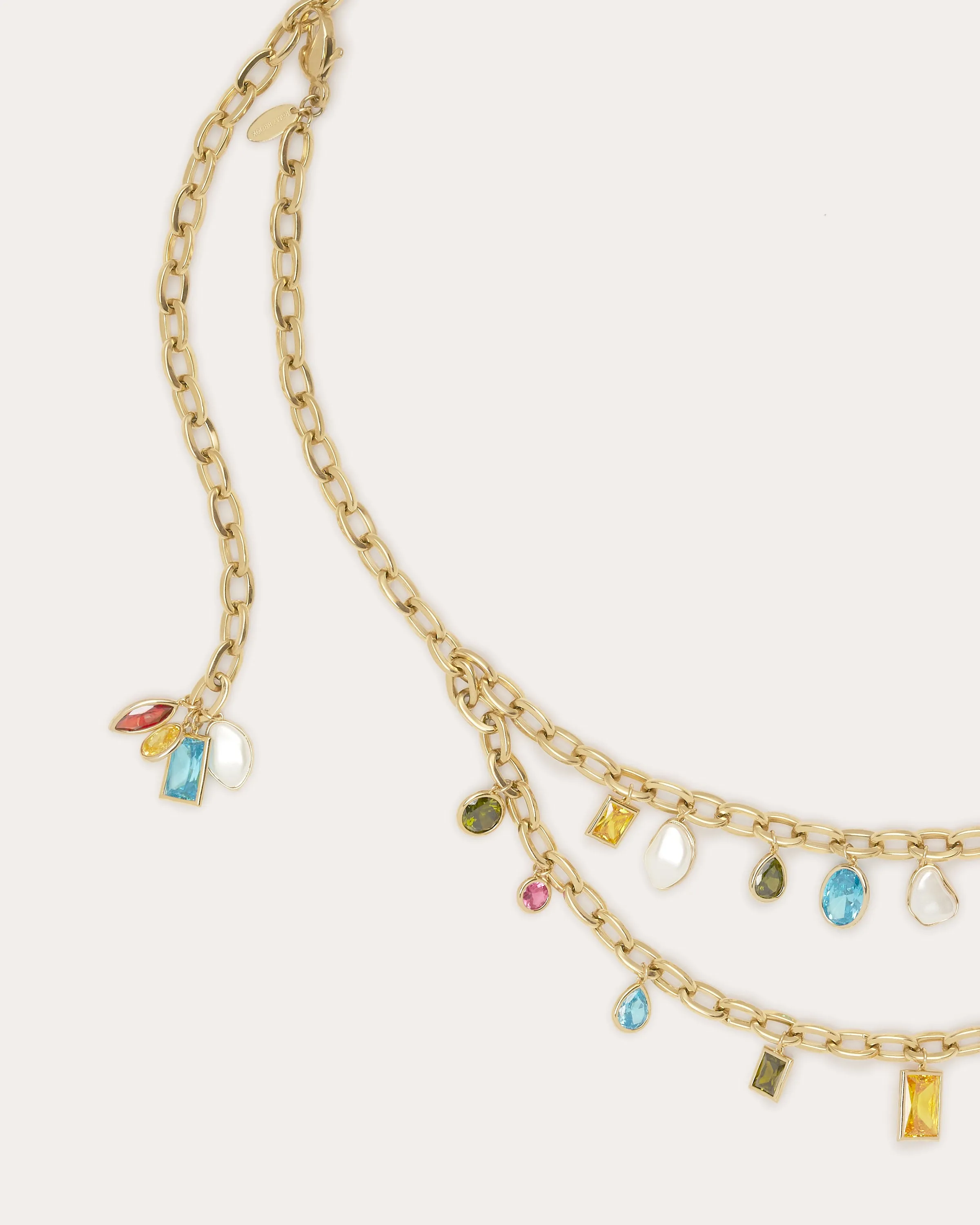 Millie Multicolor Stone Layered Chain Belt