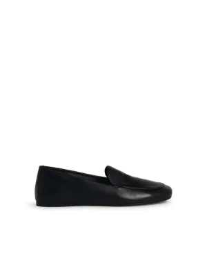 'Monroe' Black Leather Loafers