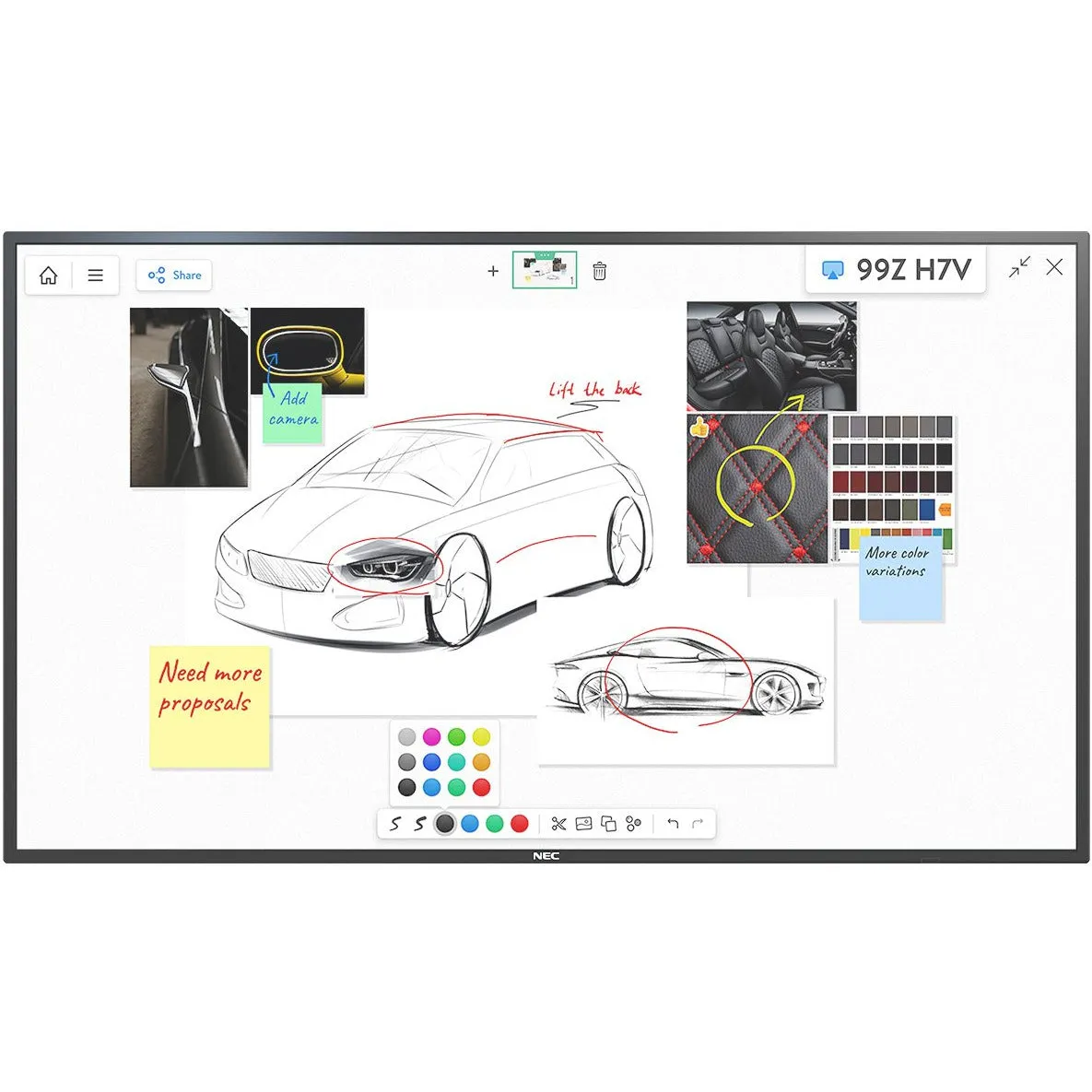 NEC MultiSync® V754Q IGB LCD 75" InGlass™Touch Display