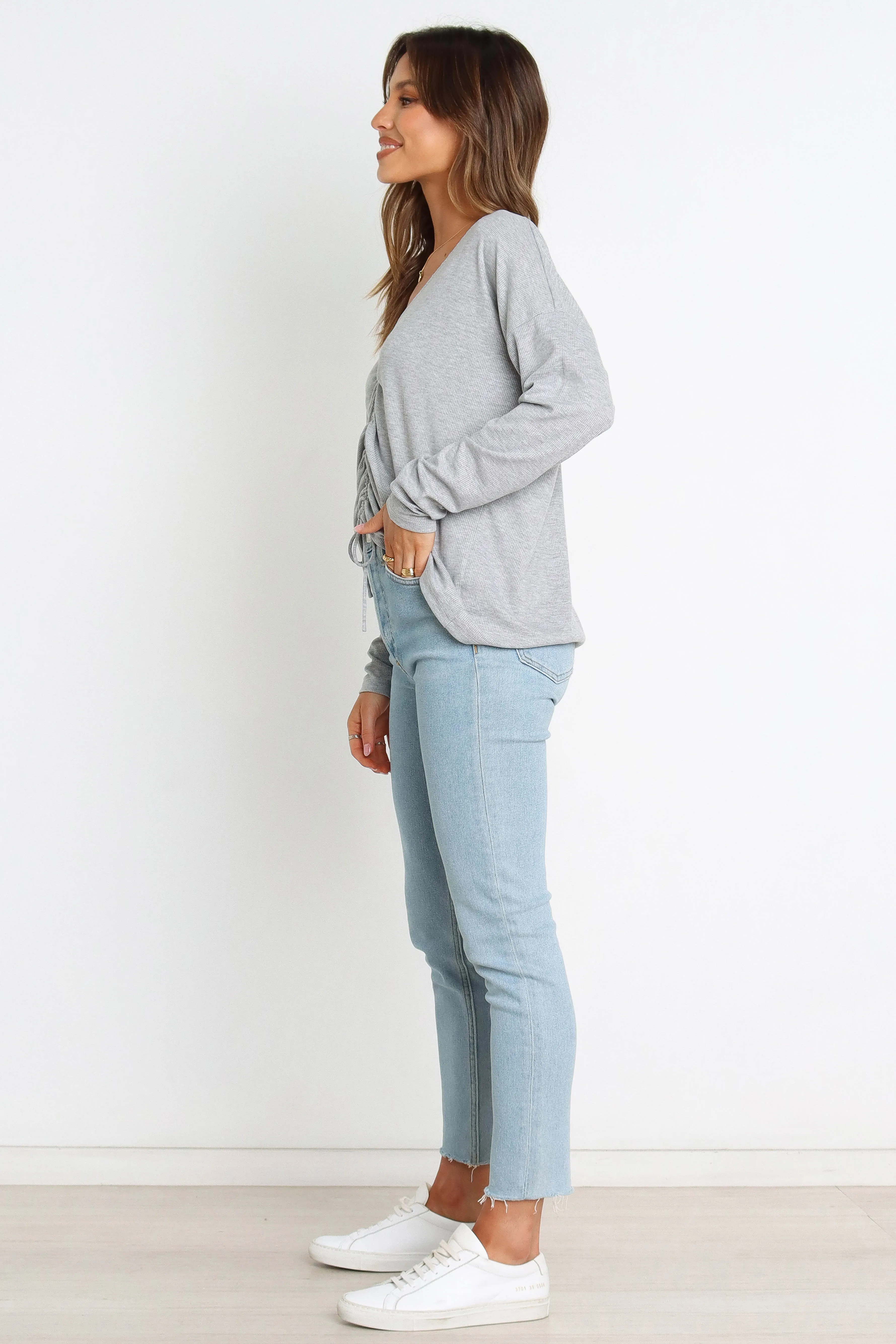 Peachy Top - Grey