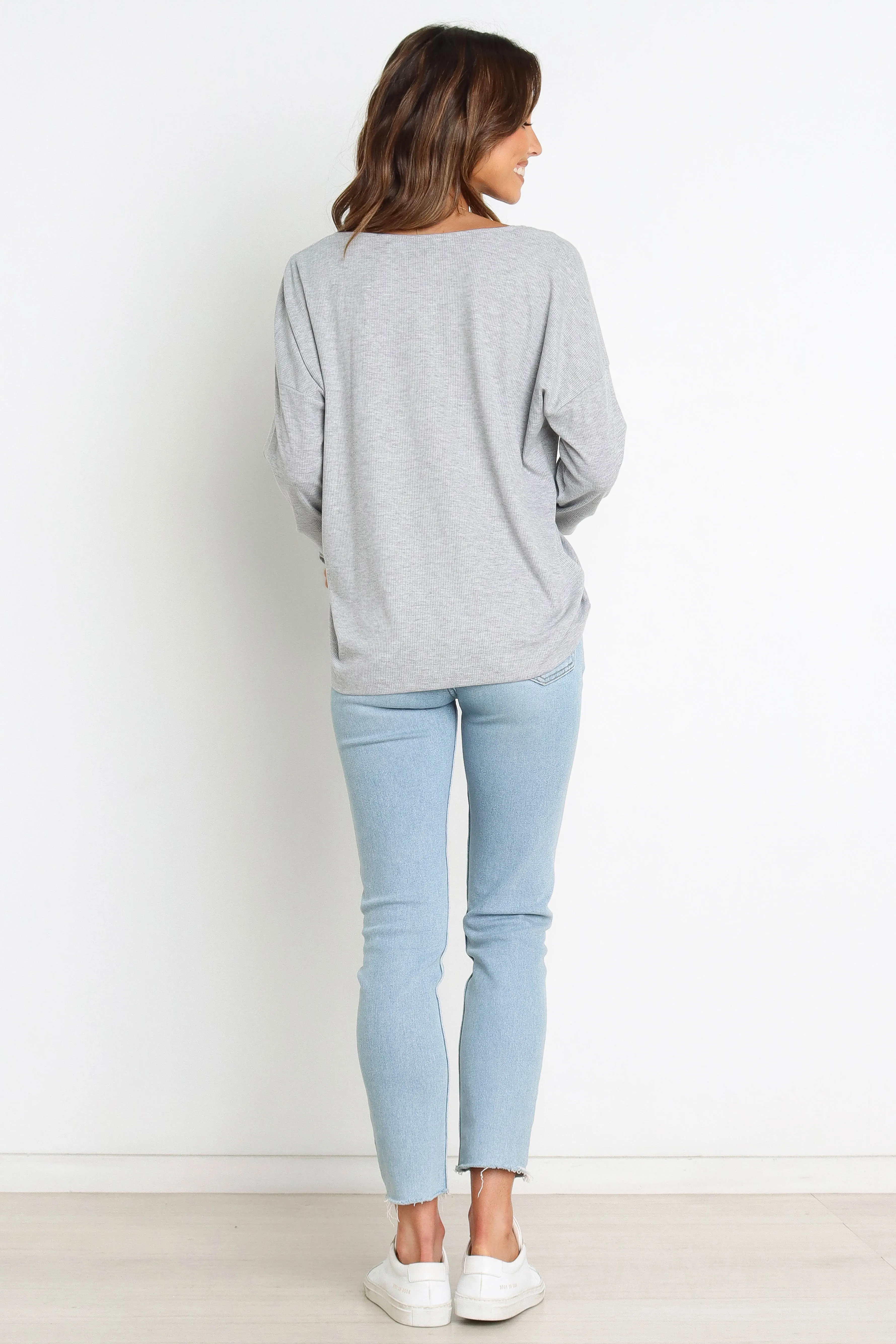 Peachy Top - Grey