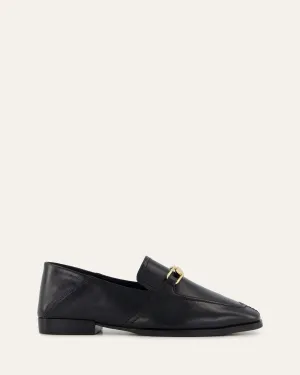 RILEY LOAFERS BLACK CRINKLE LEATHER