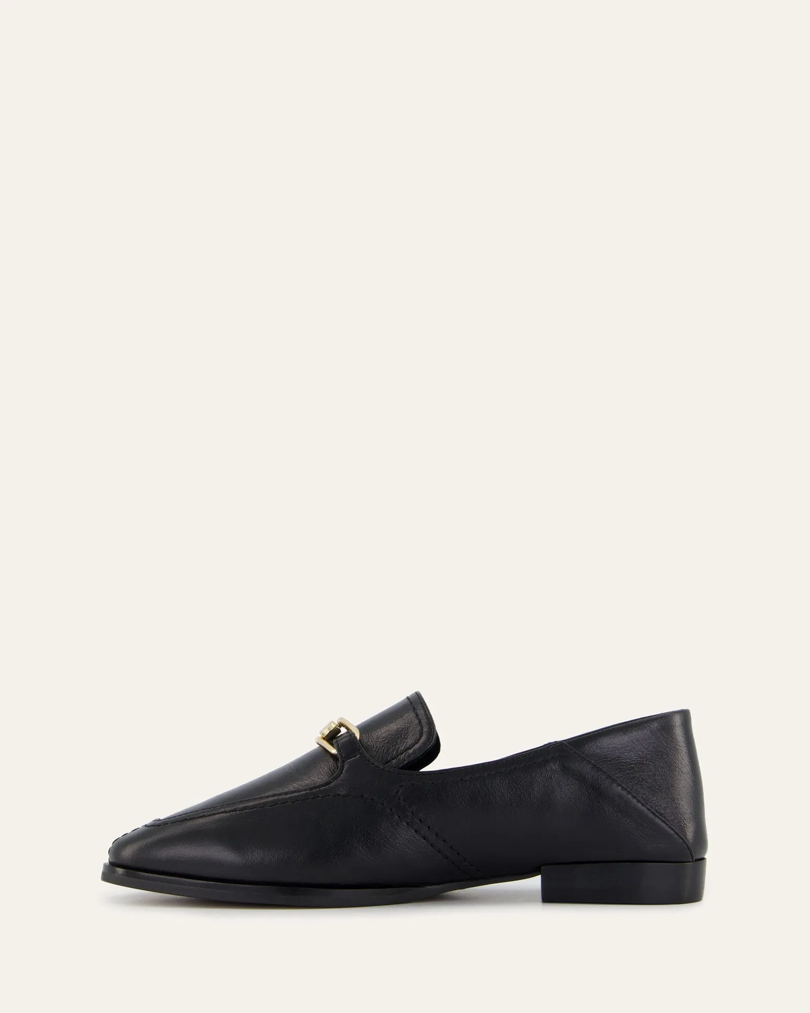 RILEY LOAFERS BLACK CRINKLE LEATHER