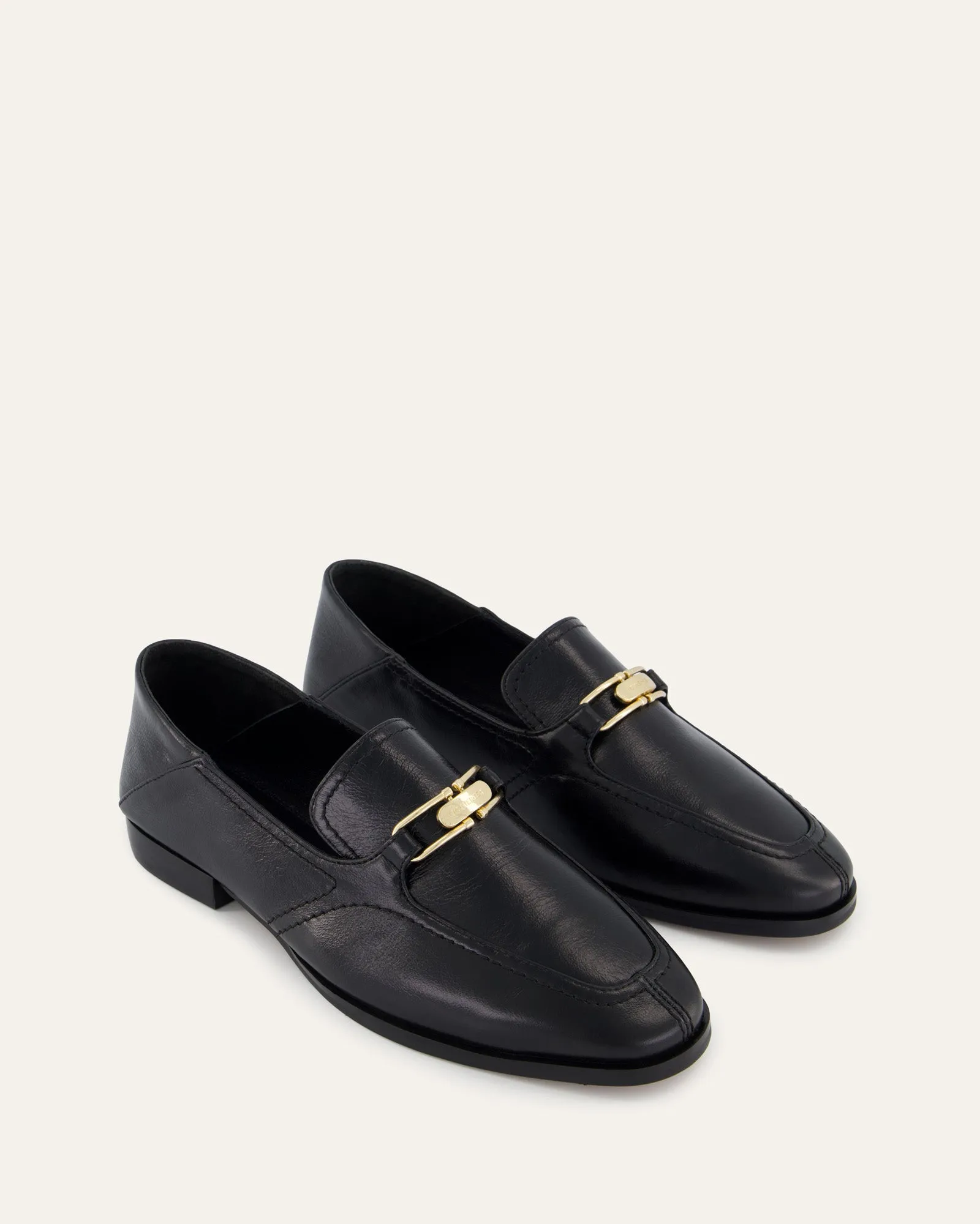RILEY LOAFERS BLACK CRINKLE LEATHER