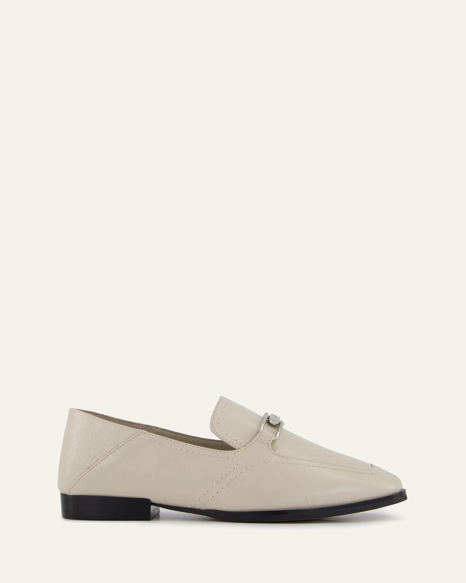 RILEY LOAFERS BONE CRINKLE LEATHER