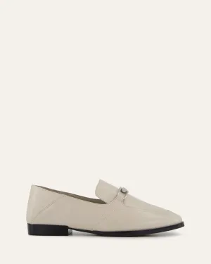 RILEY LOAFERS BONE CRINKLE LEATHER
