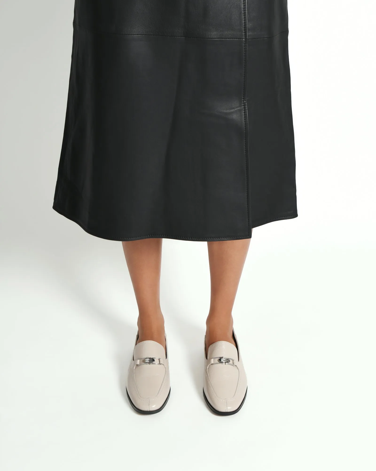 RILEY LOAFERS BONE CRINKLE LEATHER