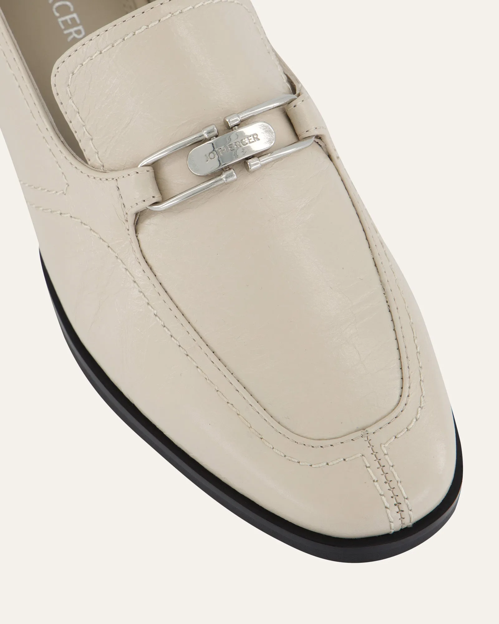 RILEY LOAFERS BONE CRINKLE LEATHER