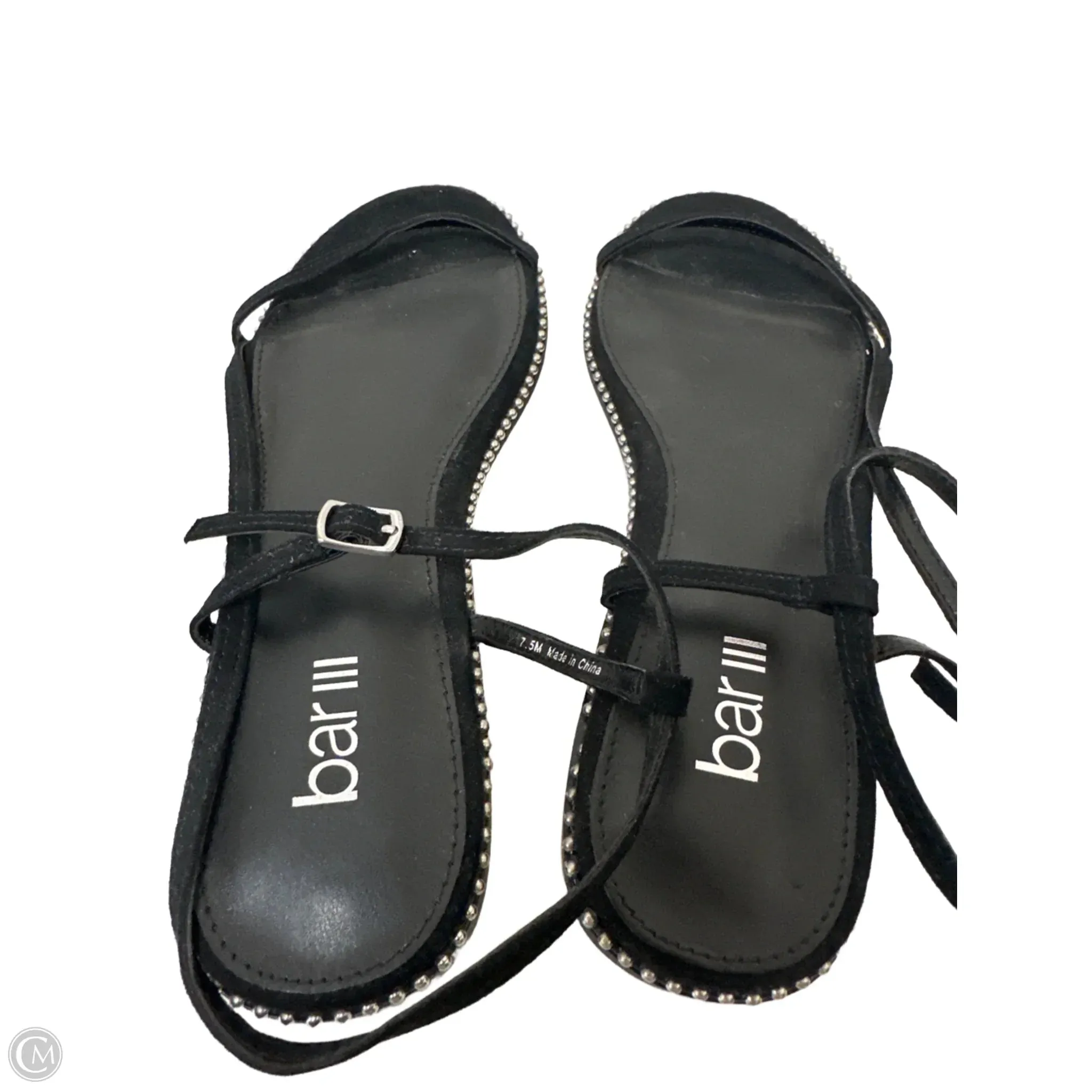 Sandals Flats By Bar Iii In Black, Size: 7.5