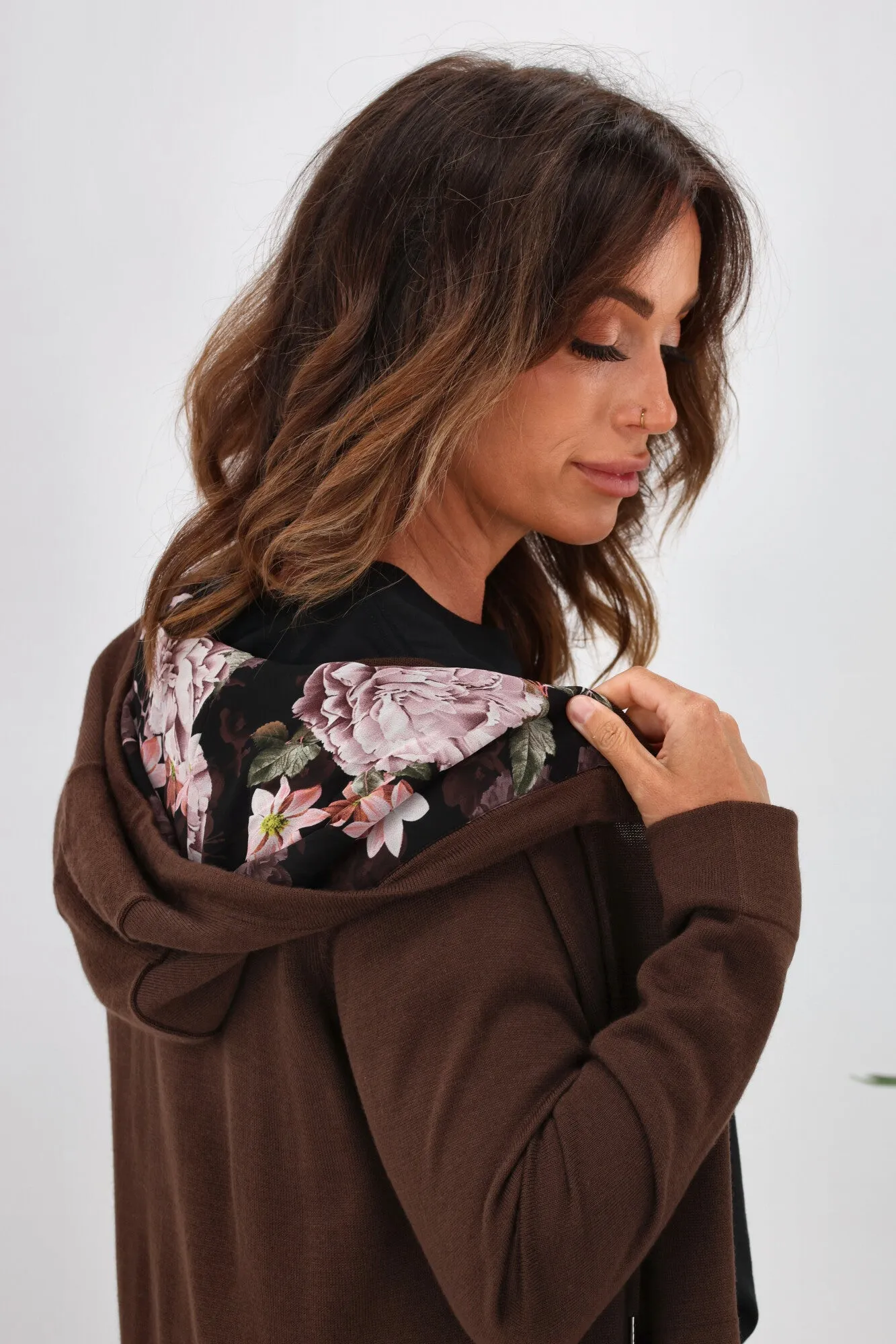 Shine On Label Big Dreams Merino Cardigan Chocolate