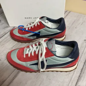 Shoes Designer By Marc Jacobs In Blue & Red & White, Size:8
