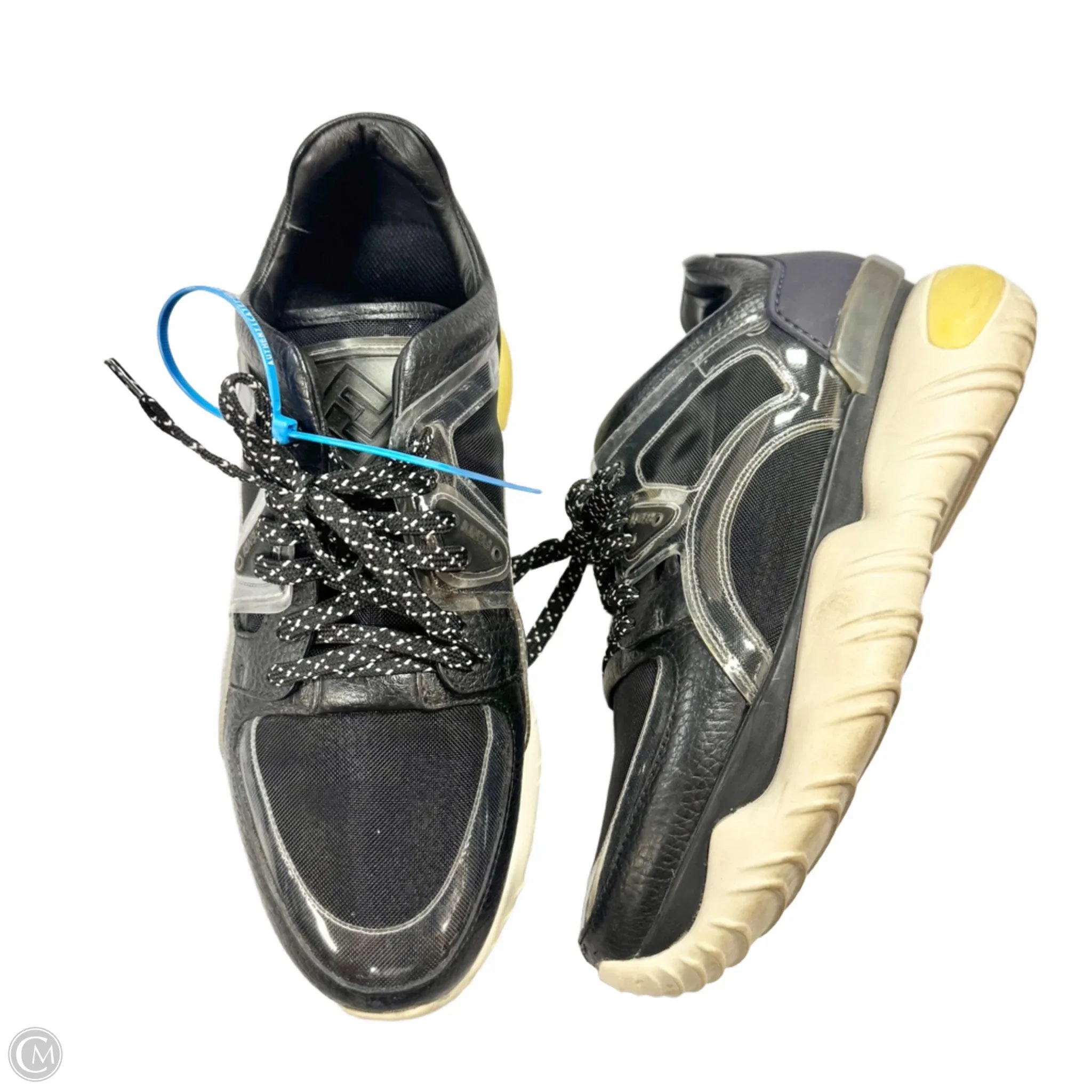 Shoes Luxury Designer By Fendi In Black & Blue, Size: 9.5