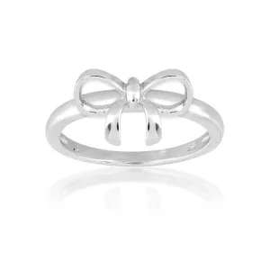 Sterling Silver Bow Ring - W-9821