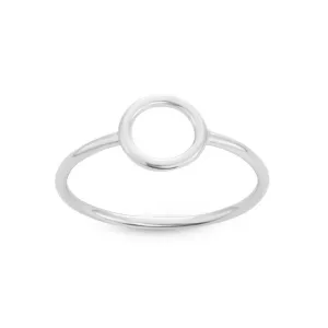 Sterling Silver Small Open Circle Ring - W-1542