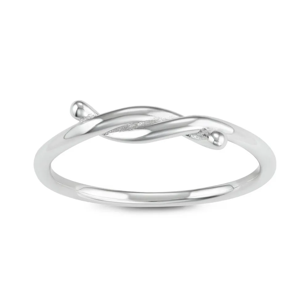 Sterling Silver Small Twist Ring - W-1621