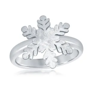 Sterling Silver Snowflake Ring - W-1799