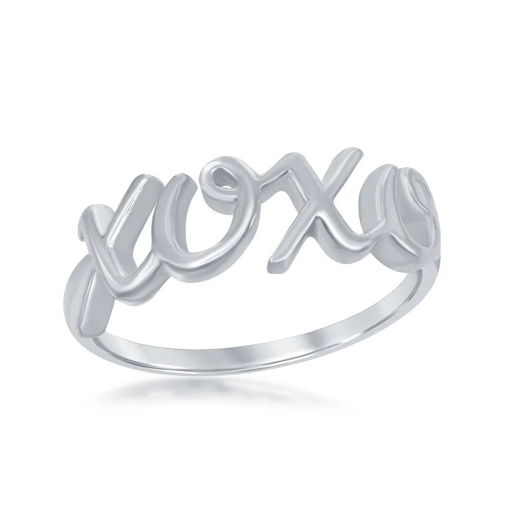 Sterling Silver XOXO Ring - W-9785
