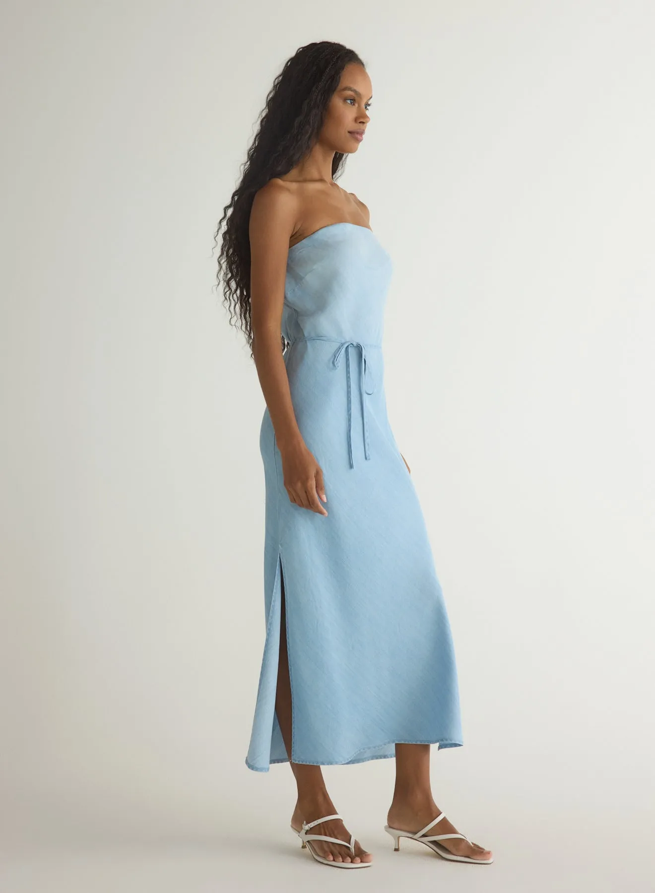 Strapless Maxi Dress - Light Riviera Wash