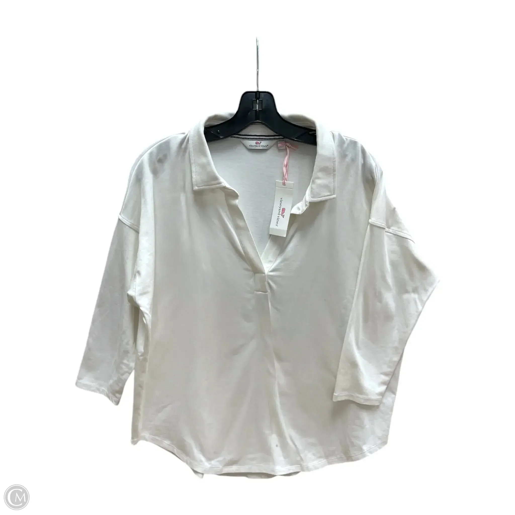 Top Long Sleeve By Vineyard Vines In Ivory, Size: S