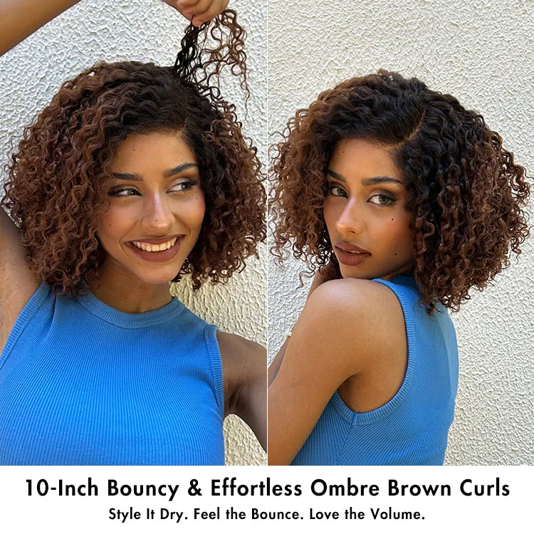 Trendy Short Cut Curly Minimalist HD Lace Glueless Side Part Wig 100% Human Hair