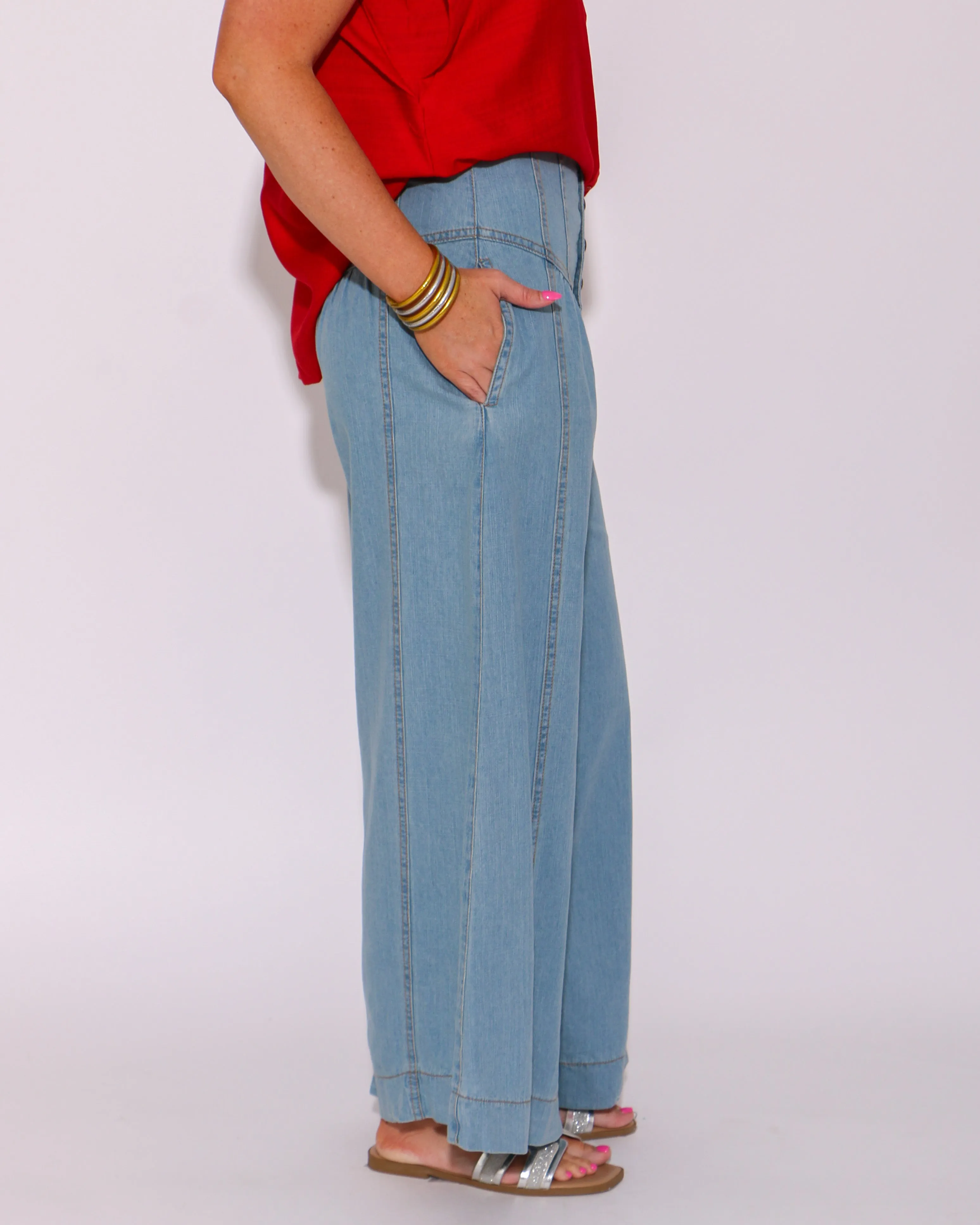 Western Style High Waist Pants