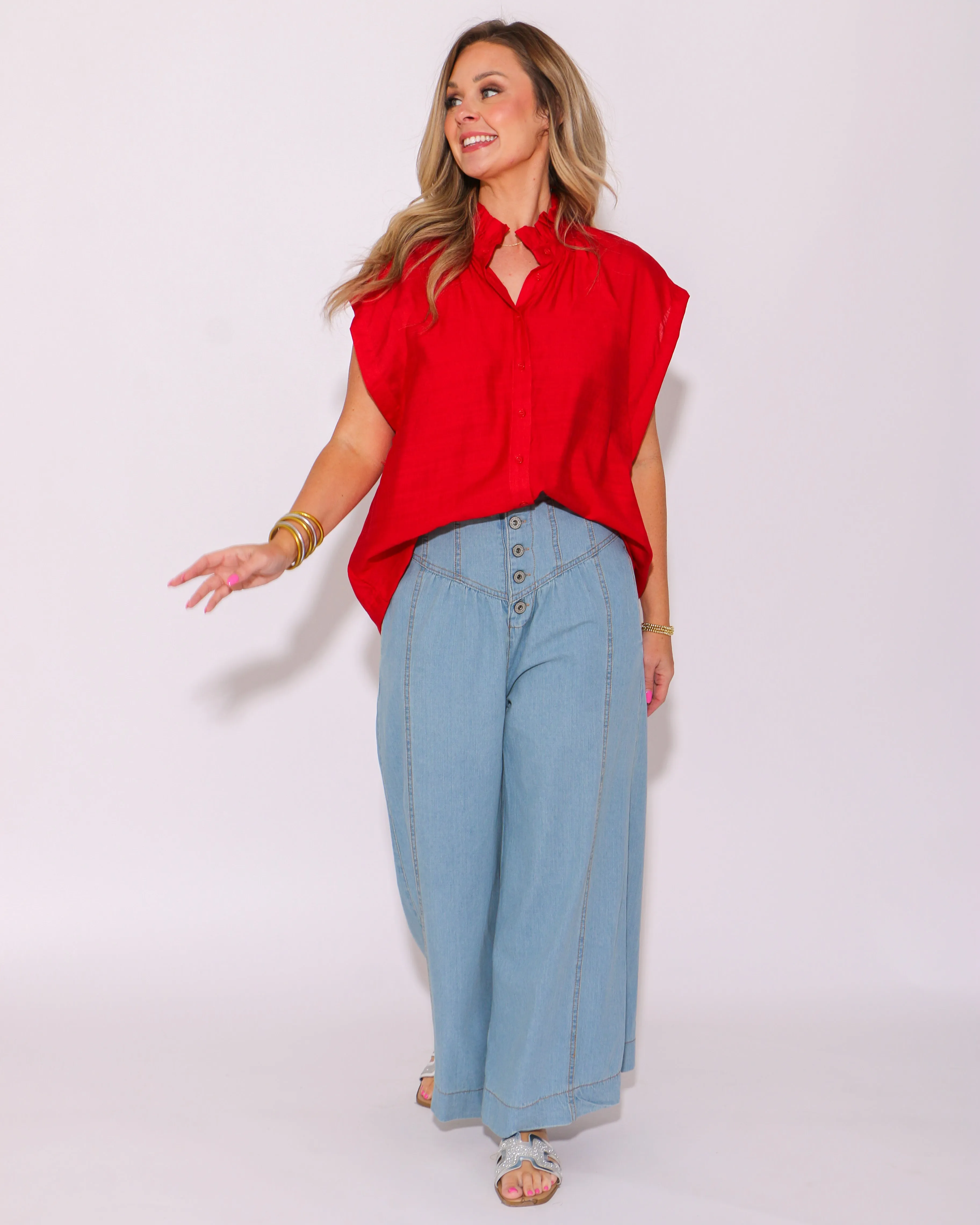Western Style High Waist Pants