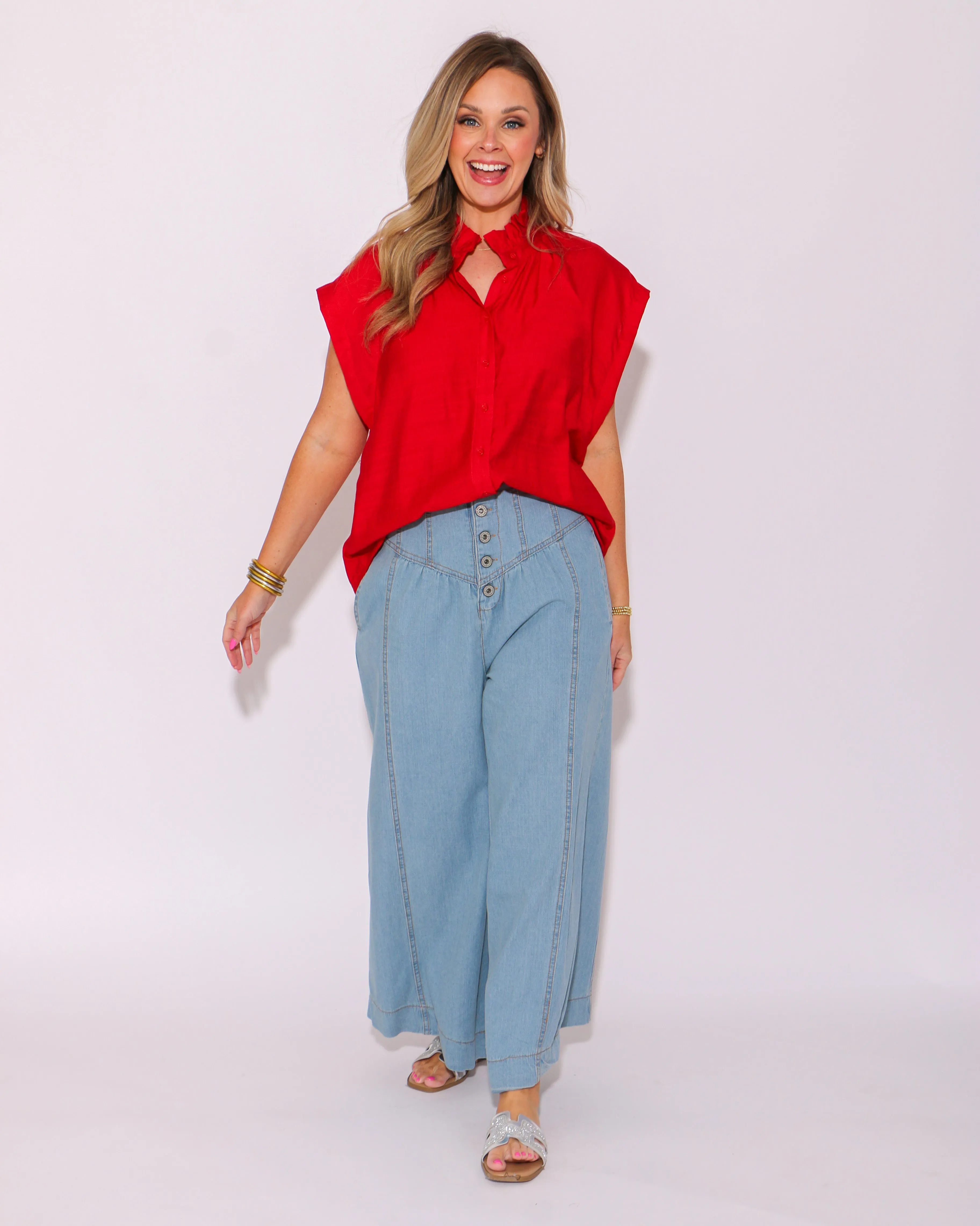 Western Style High Waist Pants