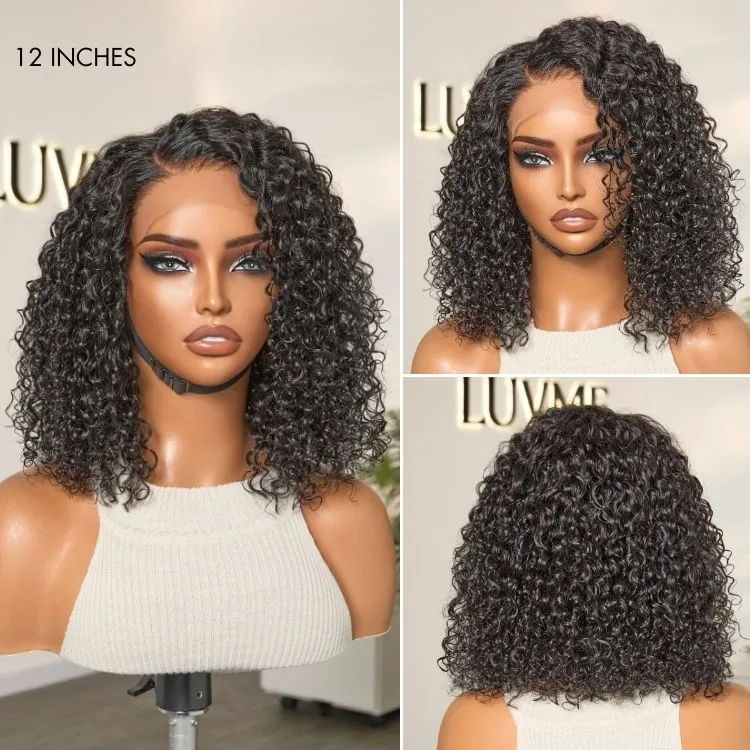 Wet and Wavy 5x5 Closure Pre-Cut Lace Water Wave Wig Glueless Side Part Human Hair Wig Breathable Cap