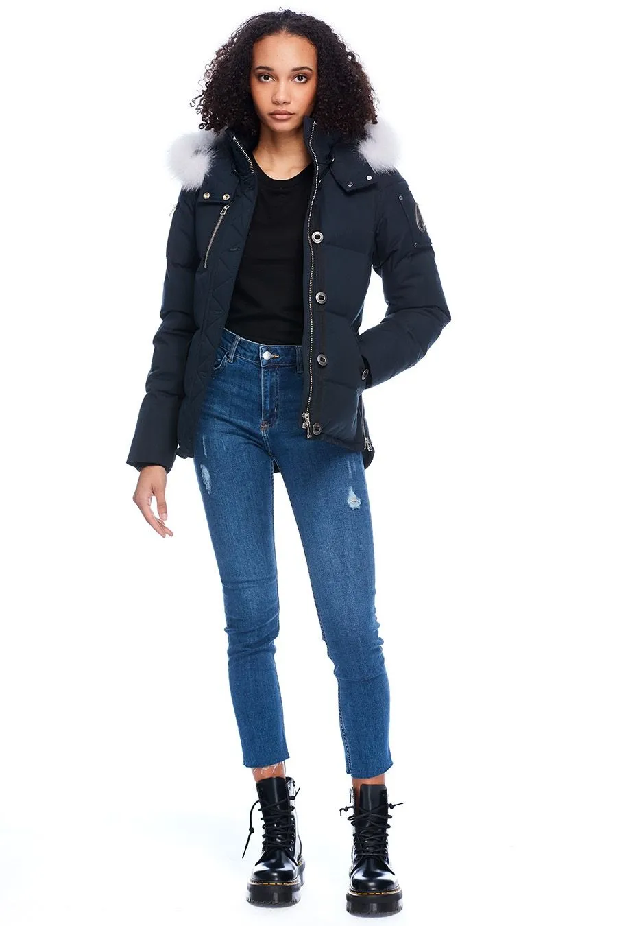 Women's Original 3q Fur Navy / Natural Fox Fur