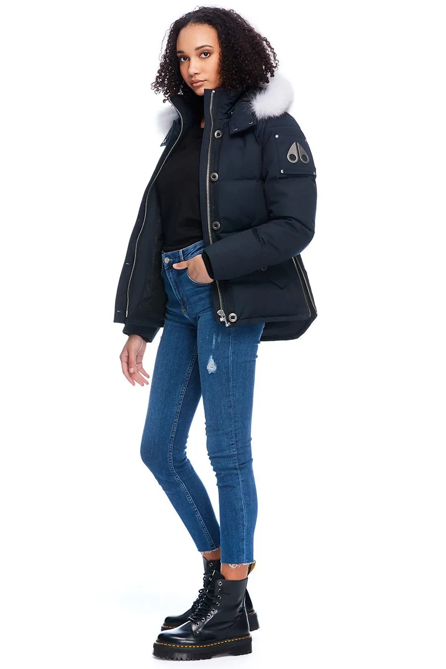 Women's Original 3q Fur Navy / Natural Fox Fur